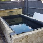Black Honed Granite pond coping p